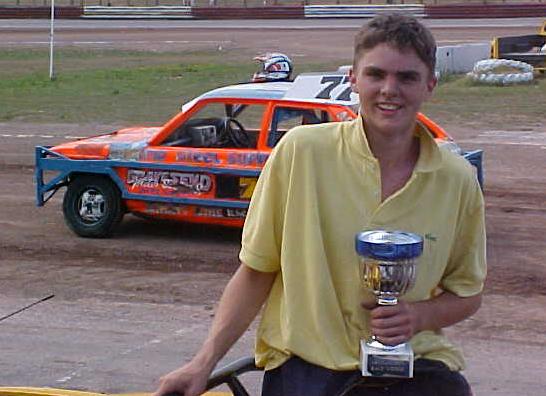 James Avison and his first grown-up trophy