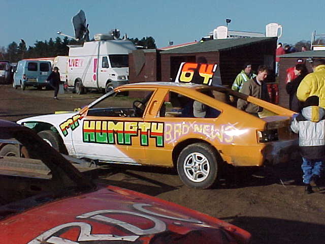 Darren Burkett in one of the smaller cars of the day